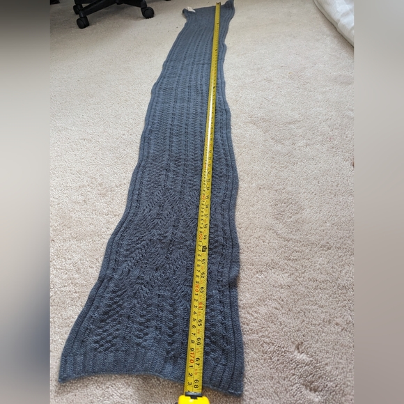 Gray lambswool angora blend scarf - Picture 7 of 7